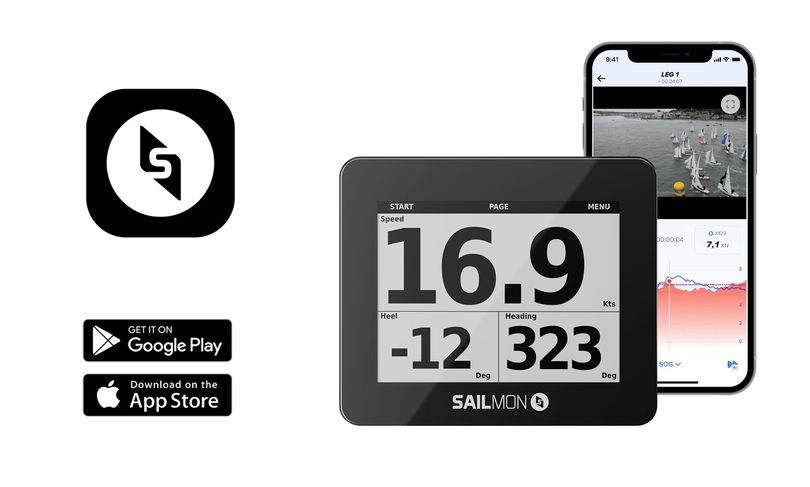 Sailmon Max App. The number one training and racing instrument for sailors